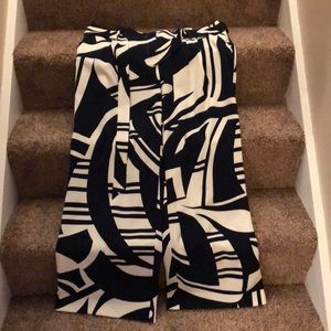 Chico’s black and white paper bag pants
